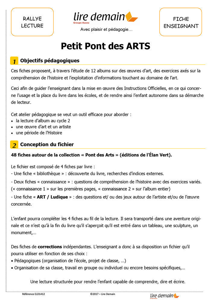 Rallye Lecture - Petit Pont Des Arts Cycle 2 (Fichier Seul)