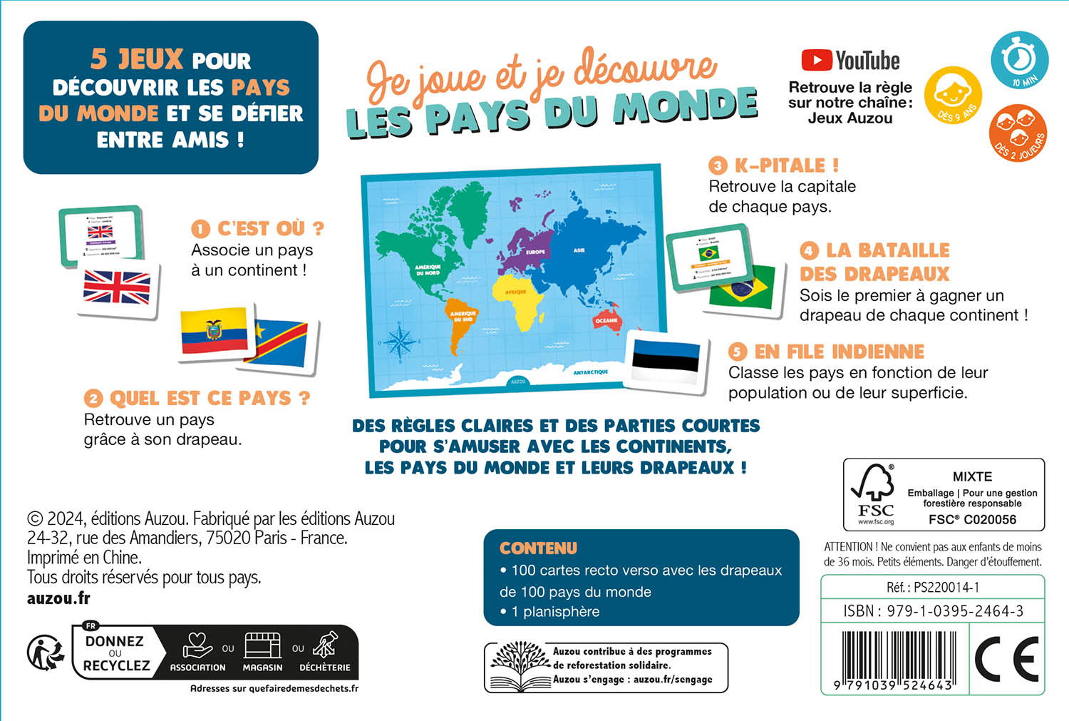 Je Joue Et Je Decouvre Des Pays Du Monde Cm1-Cm2