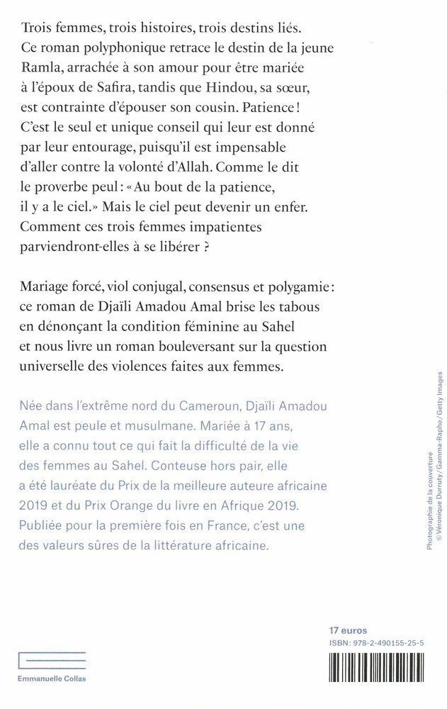 Les impatientes, Djaïli Amadou Amal - Sandrine en Roue Livres