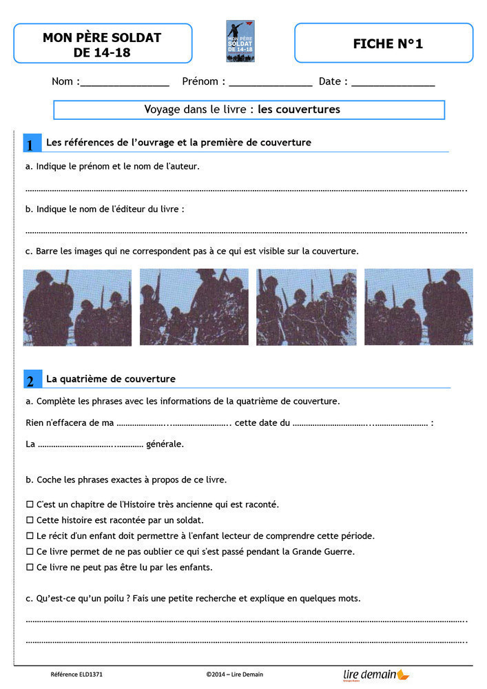 Lecture Suivie - Mon Pere Soldat De 14-18 (Fichier Seul)