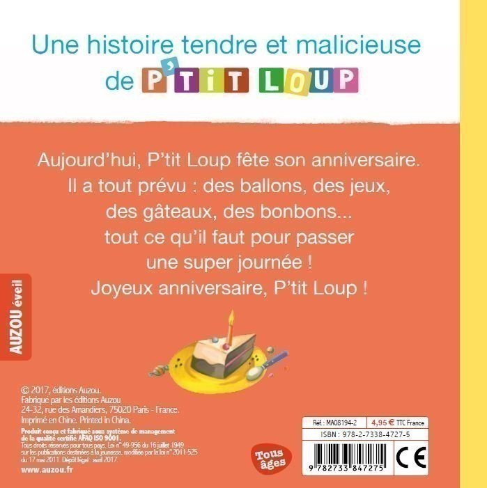 P Tit Loup Fete Son Anniversaire Lire Demain