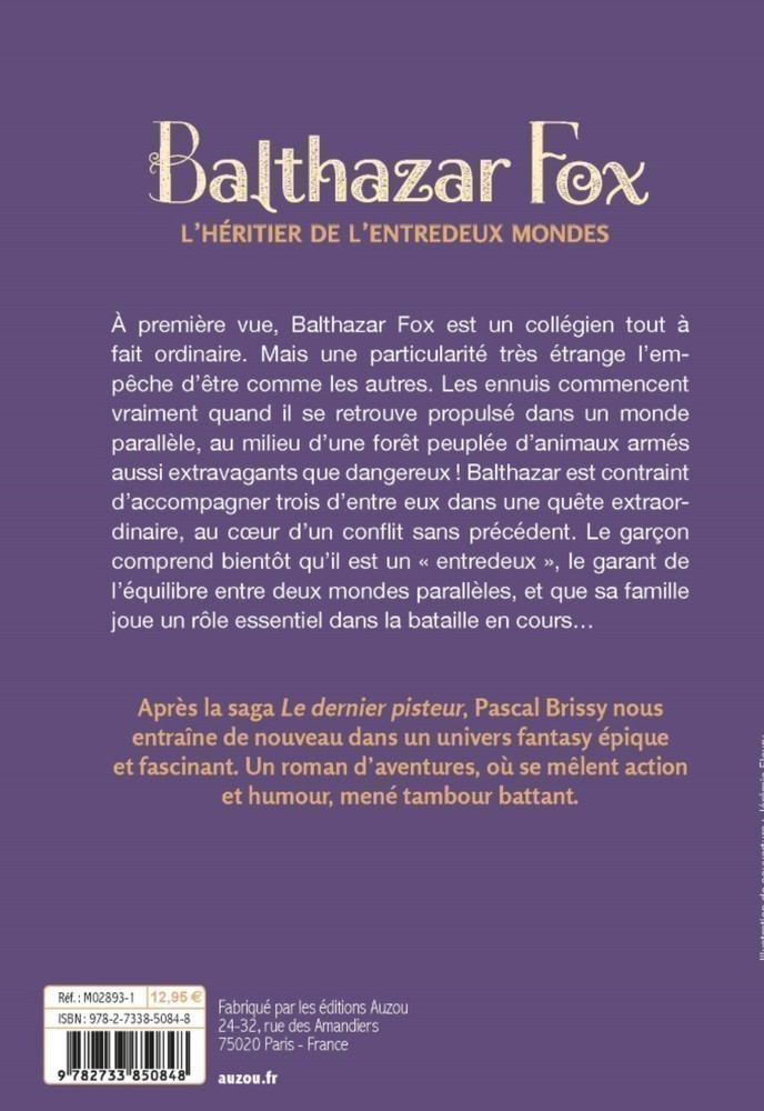 BALTHAZAR FOX T1 (LHERITIER DE LENTREDEUX MONDES )
