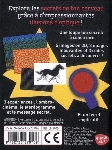 Mes 3 Illusions D'optique - Avec 11 Images Bluffantes Et 1 Loupe