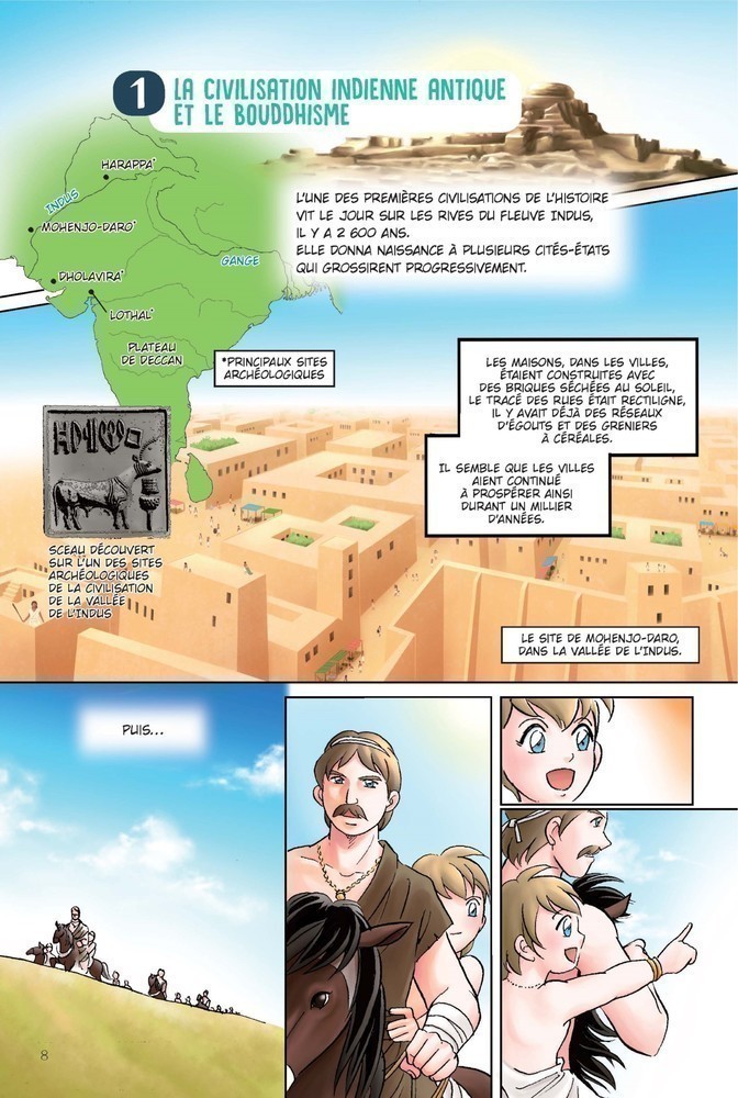 L'histoire en manga. vol. 3. l'inde et la chine antiques : de 600 avant j.-c. à 800 après j.-c.