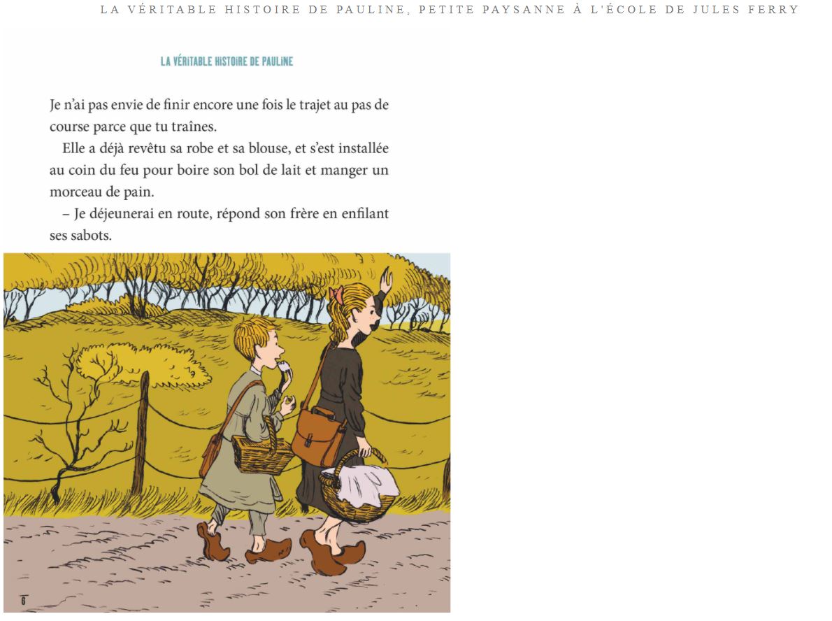 petite paysanne à l'école de Jules Ferry La véritable histoire de Pauline 