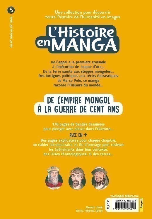L'HISTOIRE EN MANGA T5 (DE L'EMPIRE MONGOL A LA GUERRE DE CENT ANS)